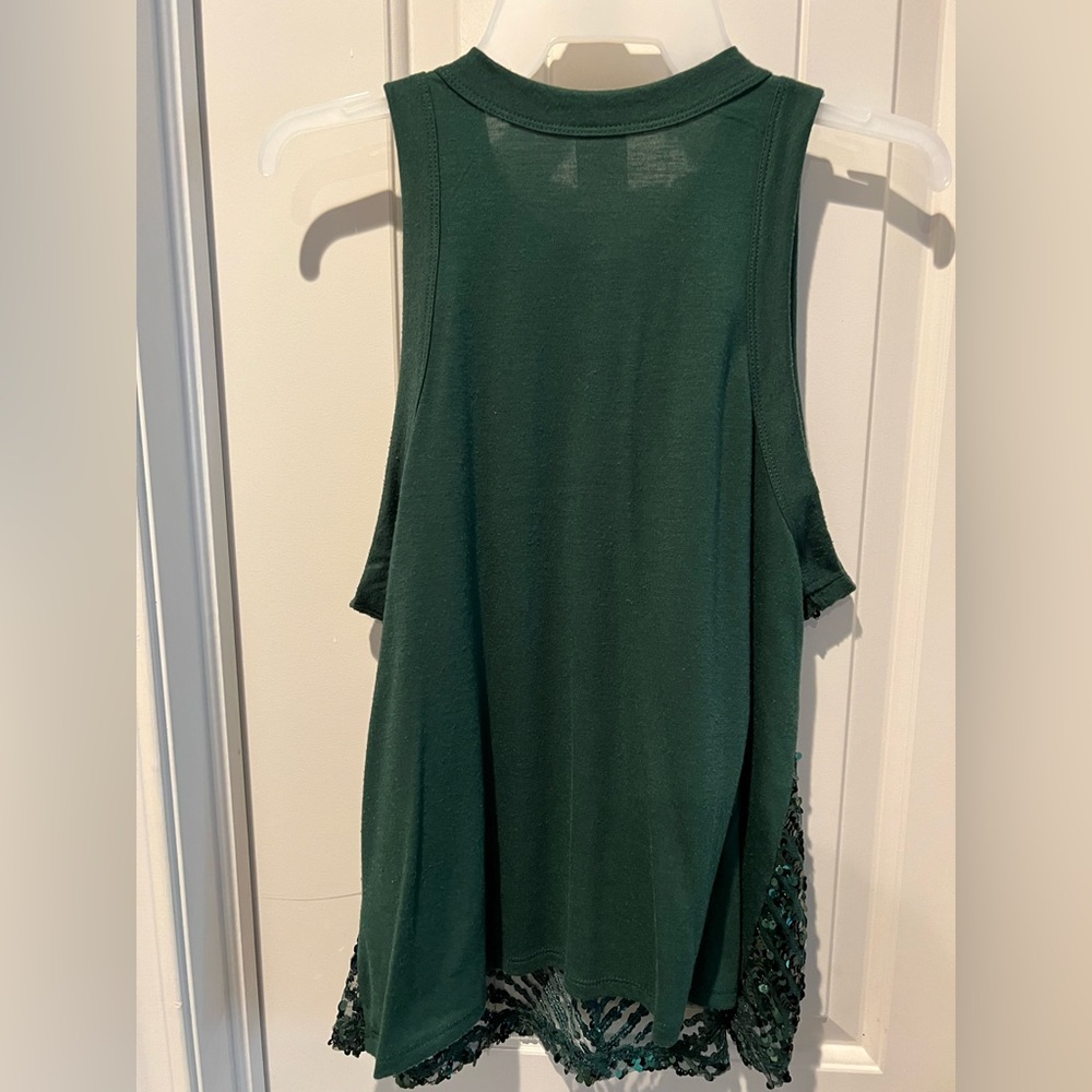 💰 5/$20!! Lot of 2 SHEIN blue Teal Blouse & No boundaries green sequin blouse xl - Picture 6 of 9